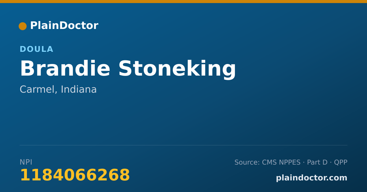Shareable card for Brandie Stoneking - Doula, Carmel, IN