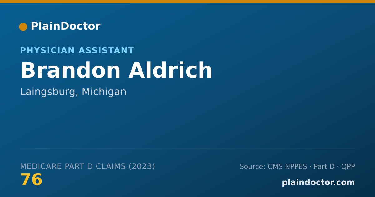 Shareable card for Brandon Aldrich - Physician Assistant, Laingsburg, MI