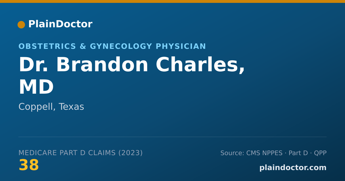 Shareable card for Brandon Charles, MD - Obstetrics & Gynecology Physician, Coppell, TX