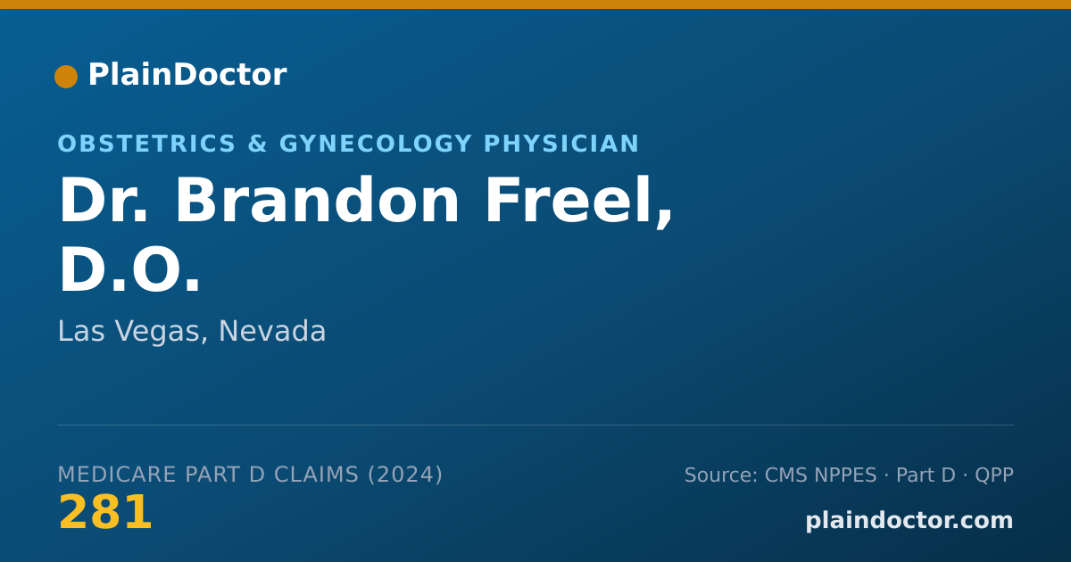 Shareable card for Brandon Freel, D.O. - Obstetrics & Gynecology Physician, Norton Shores, MI