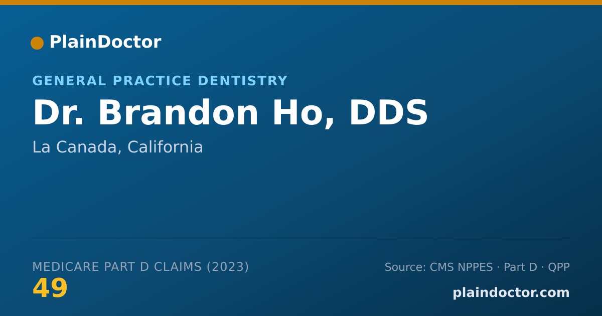 Shareable card for Brandon Ho, DDS - General Practice Dentistry, La Canada, CA