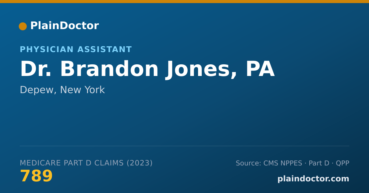 Shareable card for Brandon Jones, PA - Physician Assistant, Depew, NY