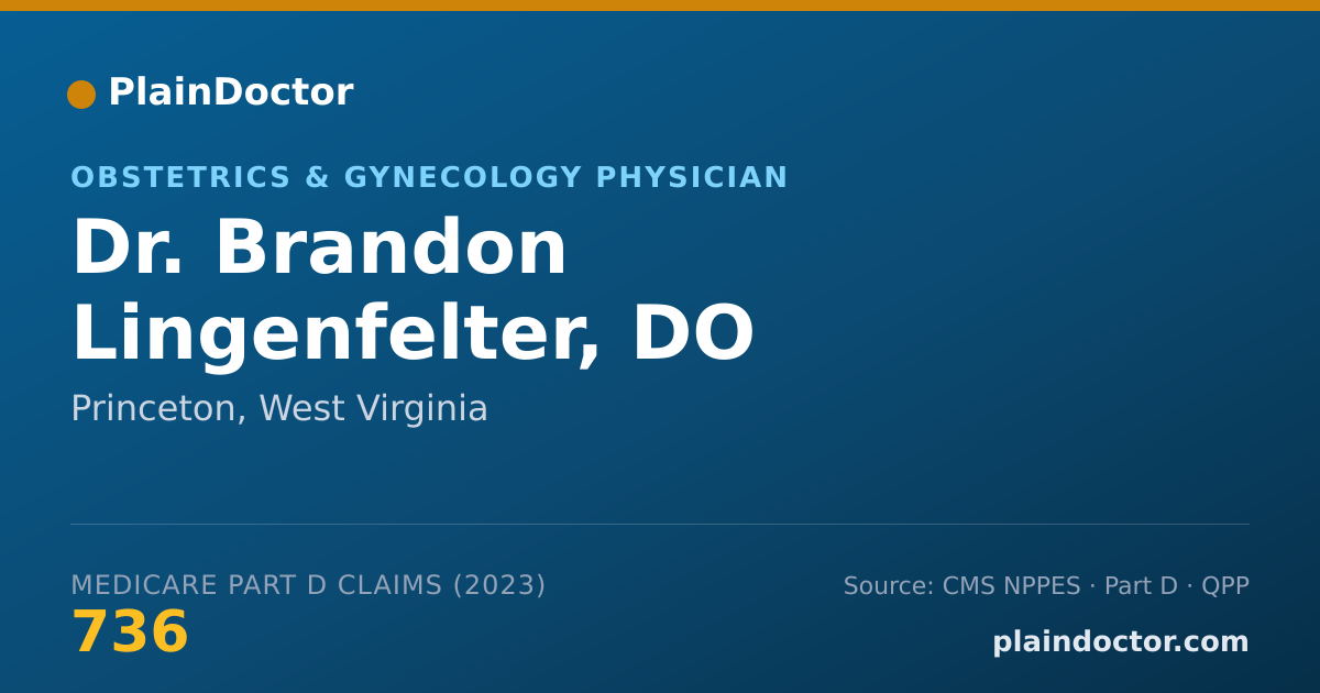 Shareable card for Brandon Lingenfelter, DO - Obstetrics & Gynecology Physician, Princeton, WV