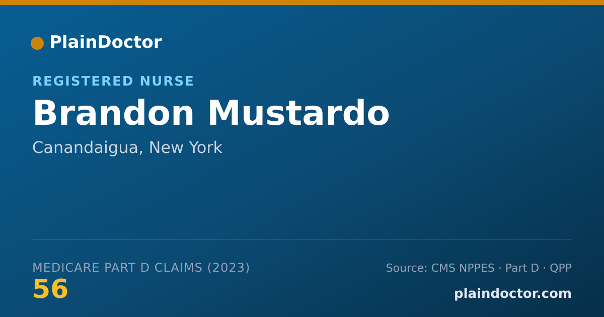 Shareable card for Brandon Mustardo - Registered Nurse, Canandaigua, NY
