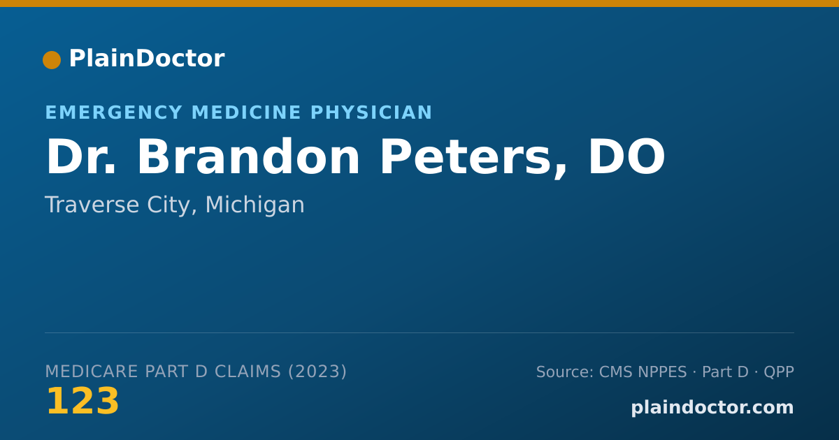 Shareable card for Brandon Peters, DO - Emergency Medicine Physician, Traverse City, MI