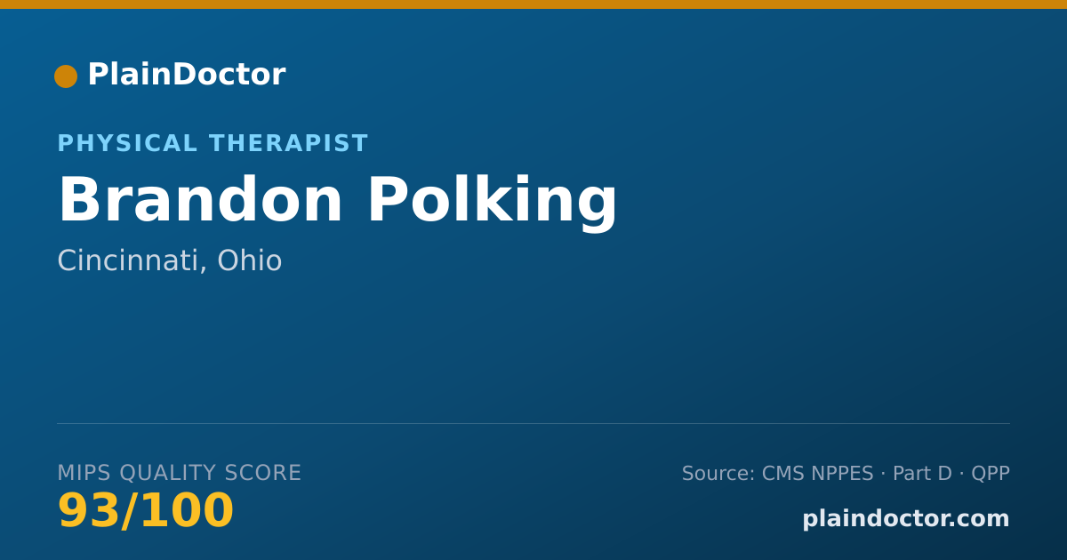 Shareable card for Brandon Polking - Physical Therapist, Cincinnati, OH