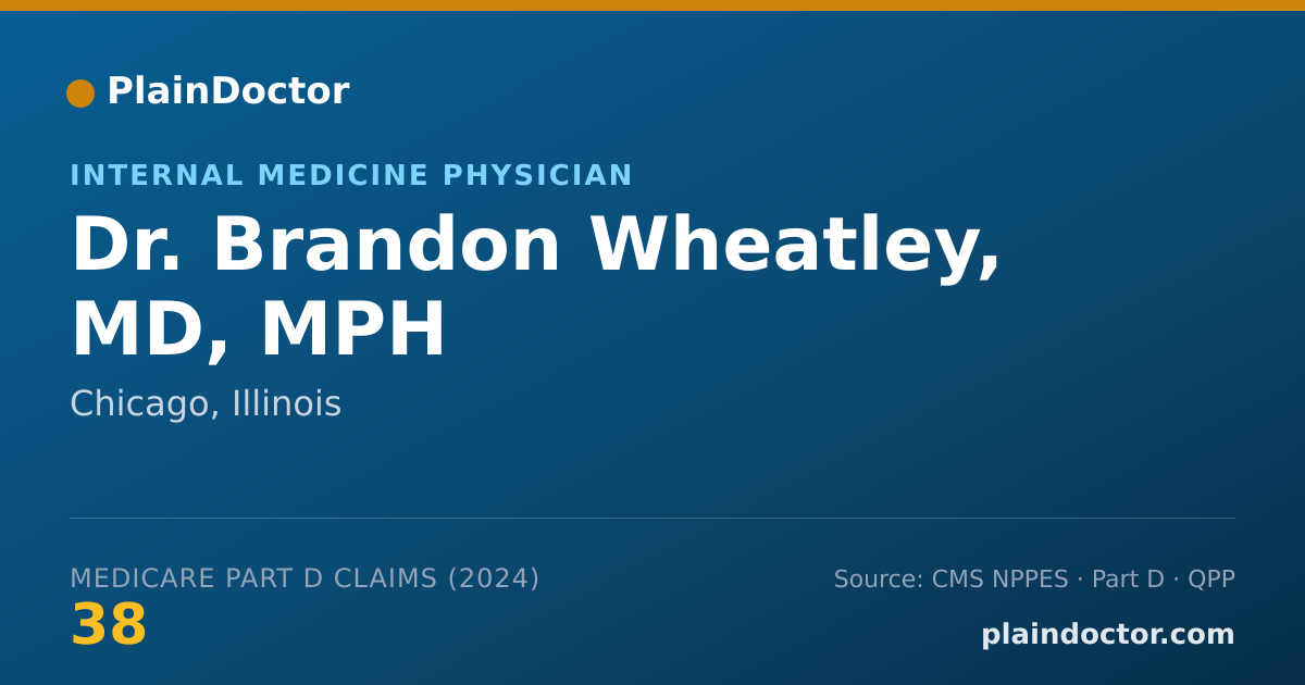 Shareable card for Brandon Wheatley, MD, MPH - Military Health Care Provider, Chicago, IL