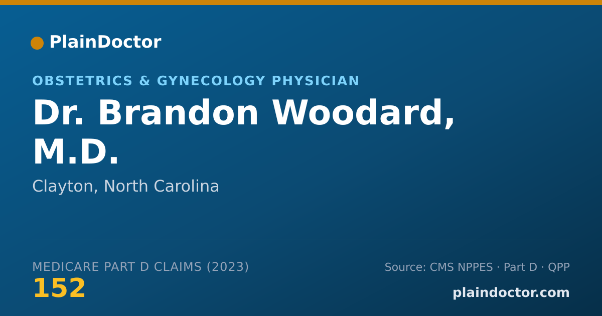 Shareable card for Brandon Woodard, M.D. - Obstetrics & Gynecology Physician, Clayton, NC