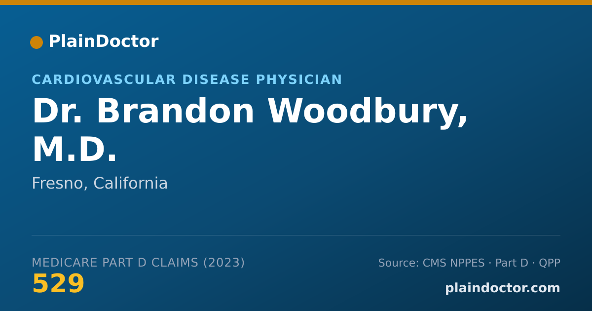 Shareable card for Brandon Woodbury, M.D. - Cardiovascular Disease Physician, Fresno, CA