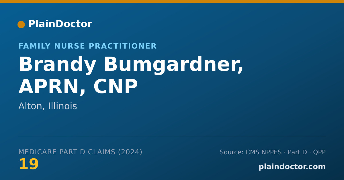 Shareable card for Brandy Bumgardner, APRN, CNP - Family Nurse Practitioner, Alton, IL