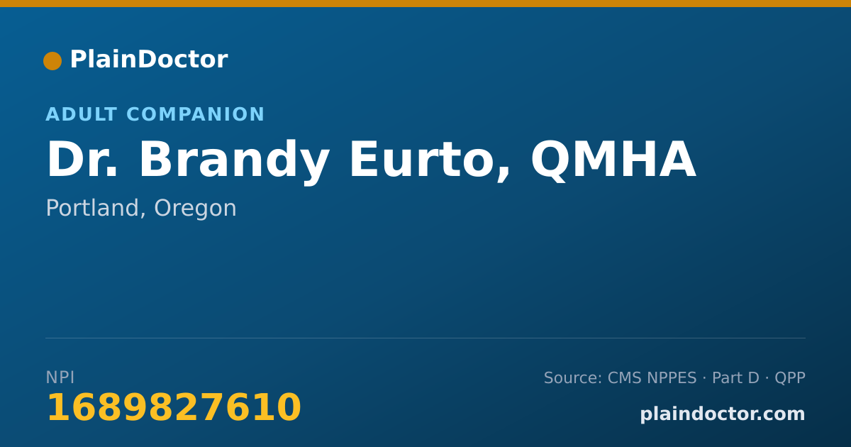 Shareable card for Brandy Eurto, QMHA - Adult Companion, Portland, OR