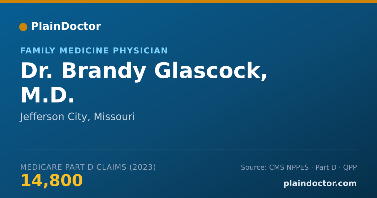 Shareable card for Brandy Glascock, M.D. - Family Medicine Physician, Jefferson City, MO