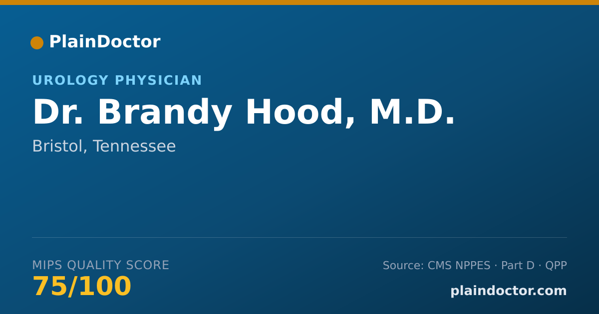 Shareable card for Brandy Hood, M.D. - Urology Physician, Bristol, TN