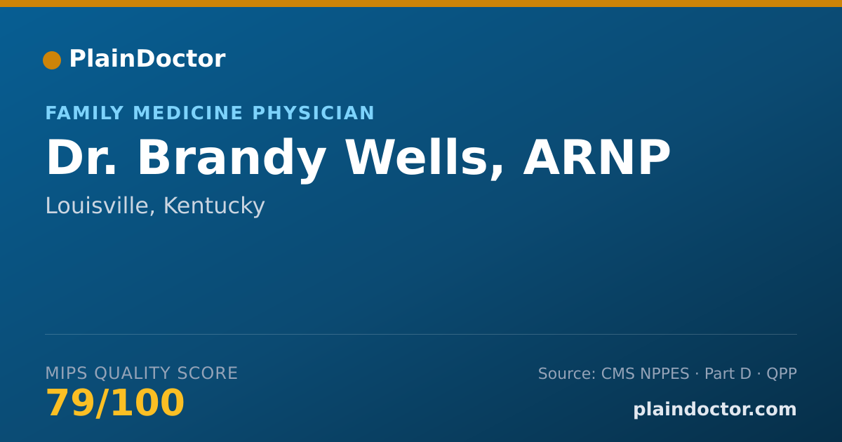 Shareable card for Brandy Wells, ARNP - Family Medicine Physician, Louisville, KY