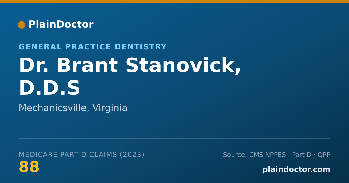 Shareable card for Brant Stanovick, D.D.S - General Practice Dentistry, Mechanicsville, VA