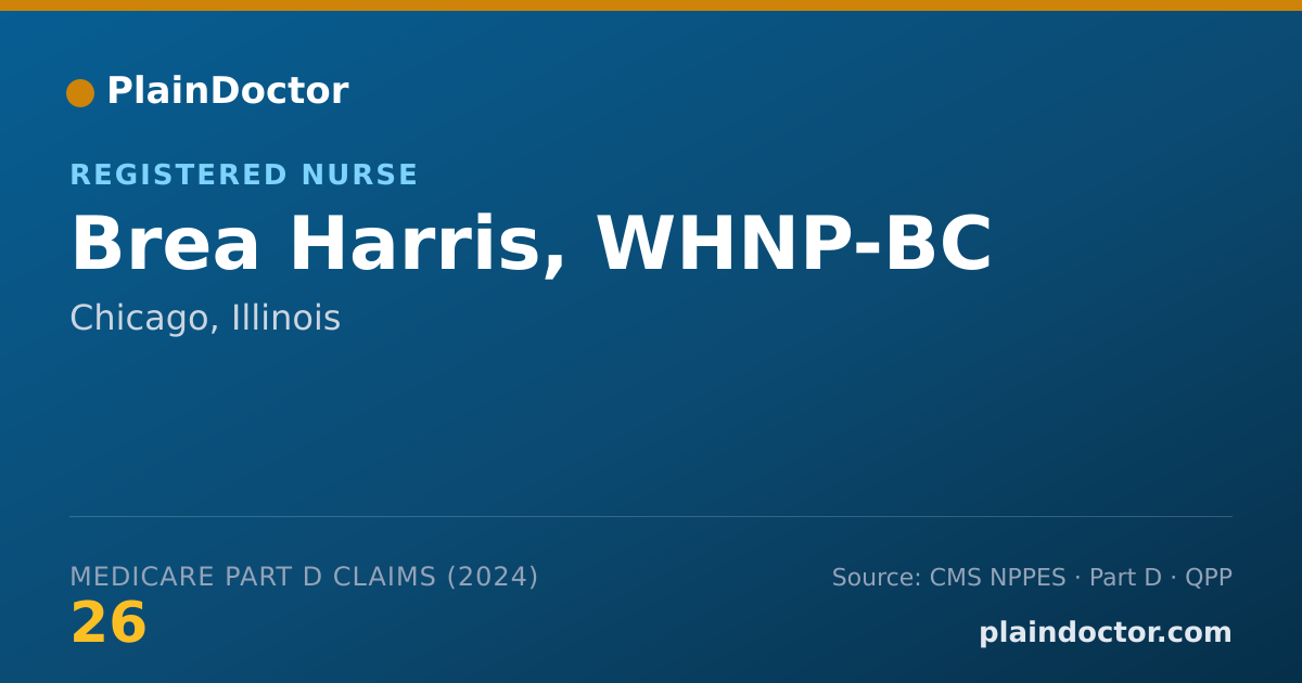 Shareable card for Brea Harris, WHNP-BC - Registered Nurse, Chicago, IL