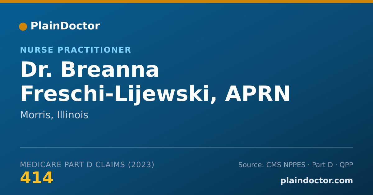 Shareable card for Breanna Freschi-Lijewski, APRN - Nurse Practitioner, Morris, IL