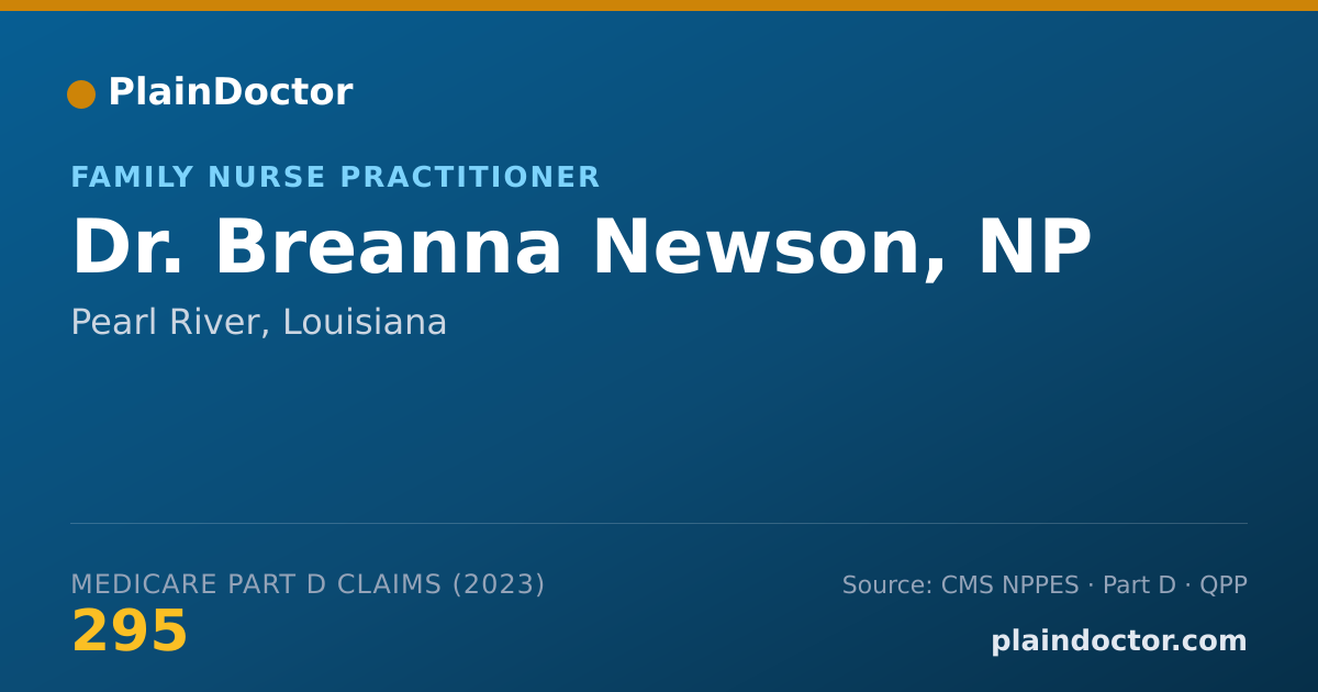 Shareable card for Breanna Newson, NP - Family Nurse Practitioner, Pearl River, LA