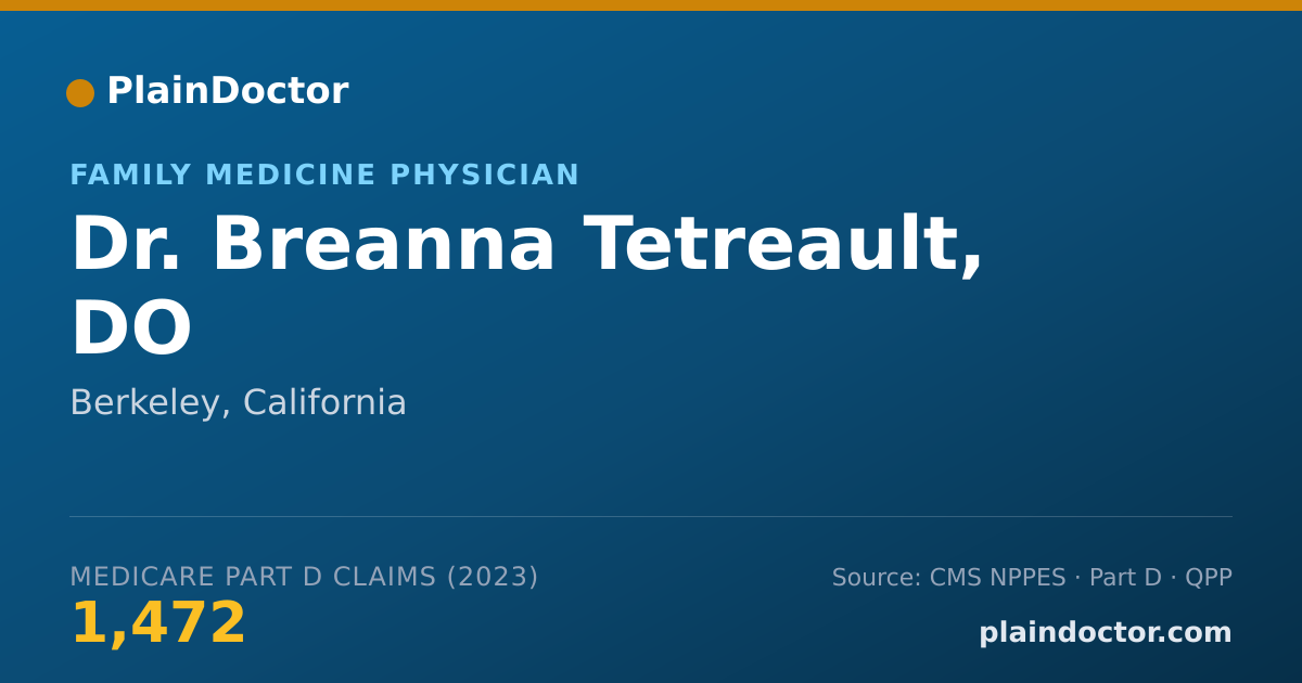 Shareable card for Breanna Tetreault, DO - Family Medicine Physician, Berkeley, CA