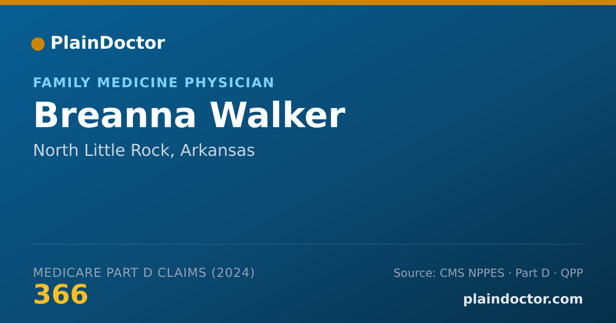 Shareable card for Breanna Walker - Family Medicine Physician, North Little Rock, AR