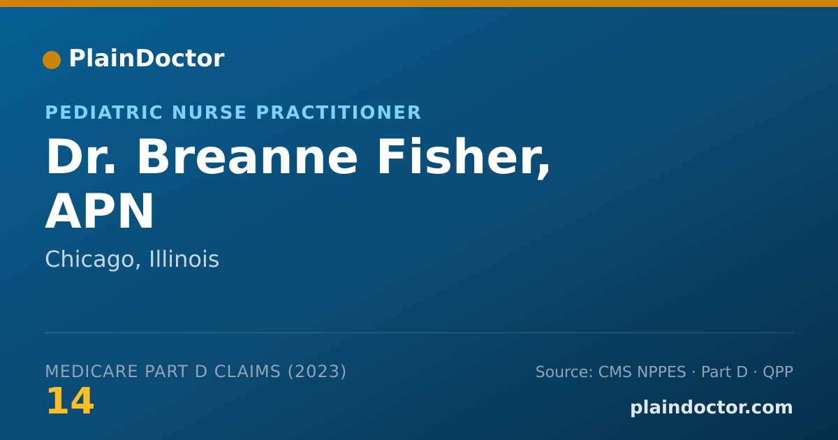 Shareable card for Breanne Fisher, APN - Pediatric Nurse Practitioner, Chicago, IL