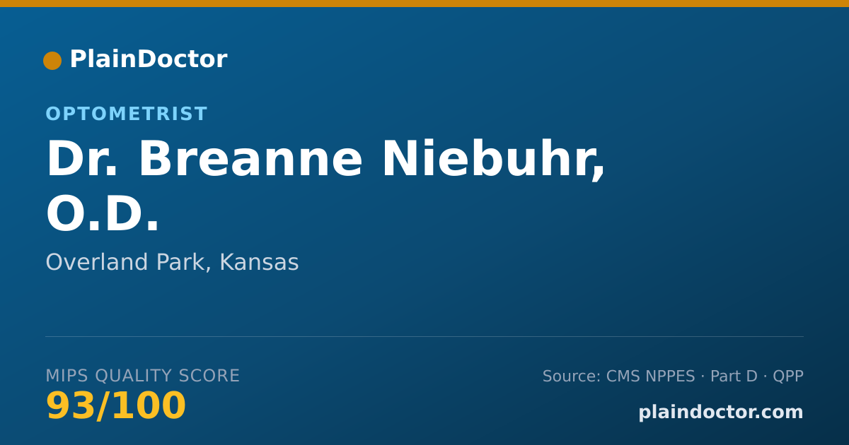 Shareable card for Breanne Niebuhr, O.D. - Optometrist, Overland Park, KS