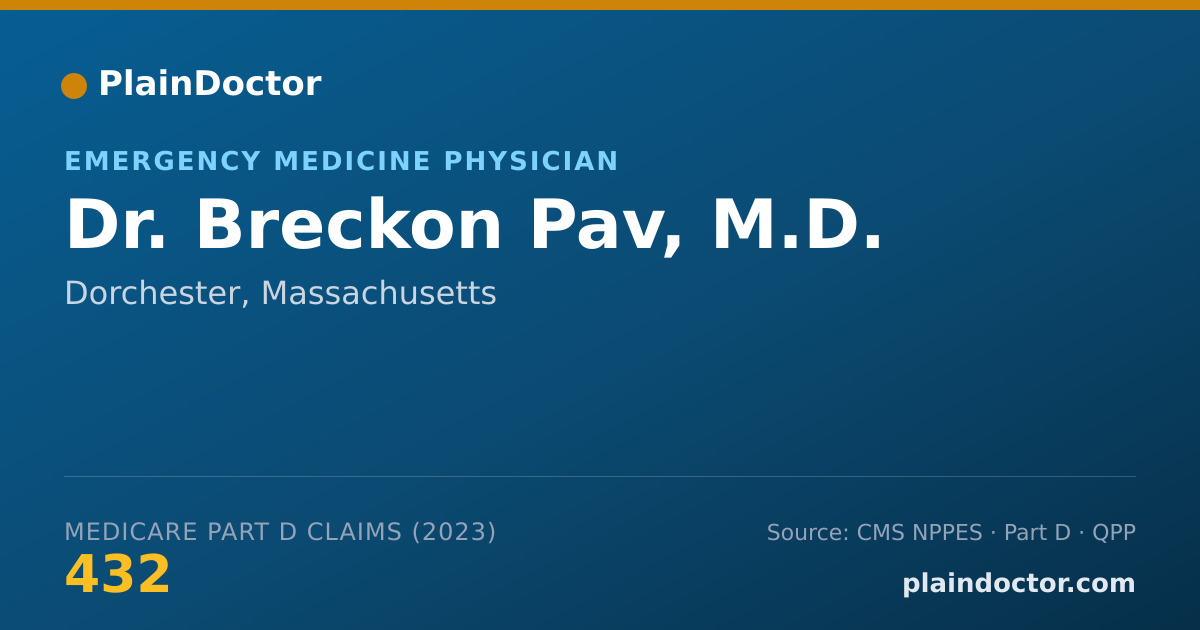 Shareable card for Breckon Pav, M.D. - Emergency Medicine Physician, Dorchester, MA