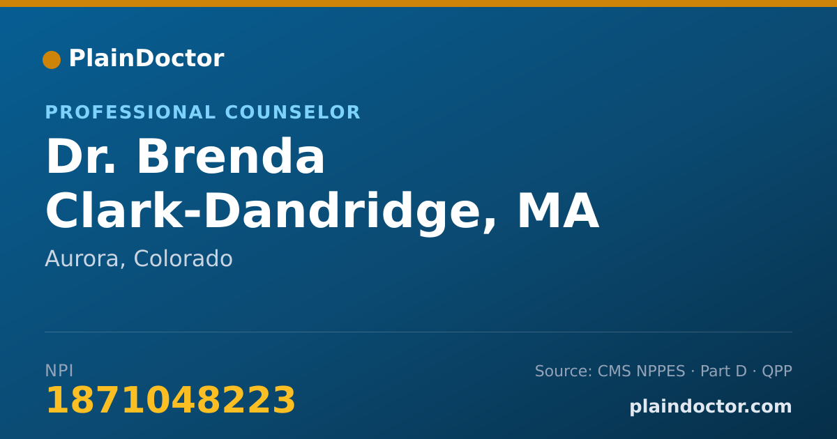 Shareable card for Brenda Clark-Dandridge, MA  LPC - Professional Counselor, Aurora, CO