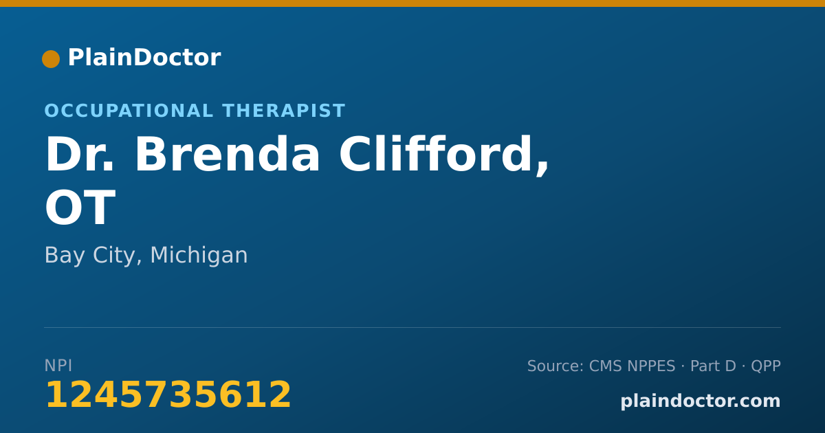 Shareable card for Brenda Clifford, OT - Occupational Therapist, Bay City, MI