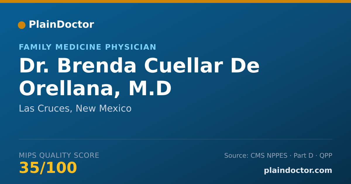 Shareable card for Brenda Cuellar De Orellana, M.D - Family Medicine Physician, Las Cruces, NM
