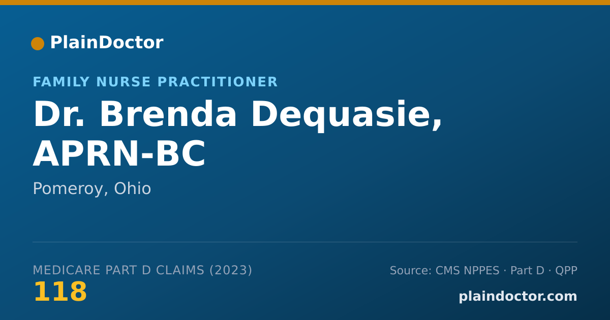 Shareable card for Brenda Dequasie, APRN-BC - Family Nurse Practitioner, Pomeroy, OH