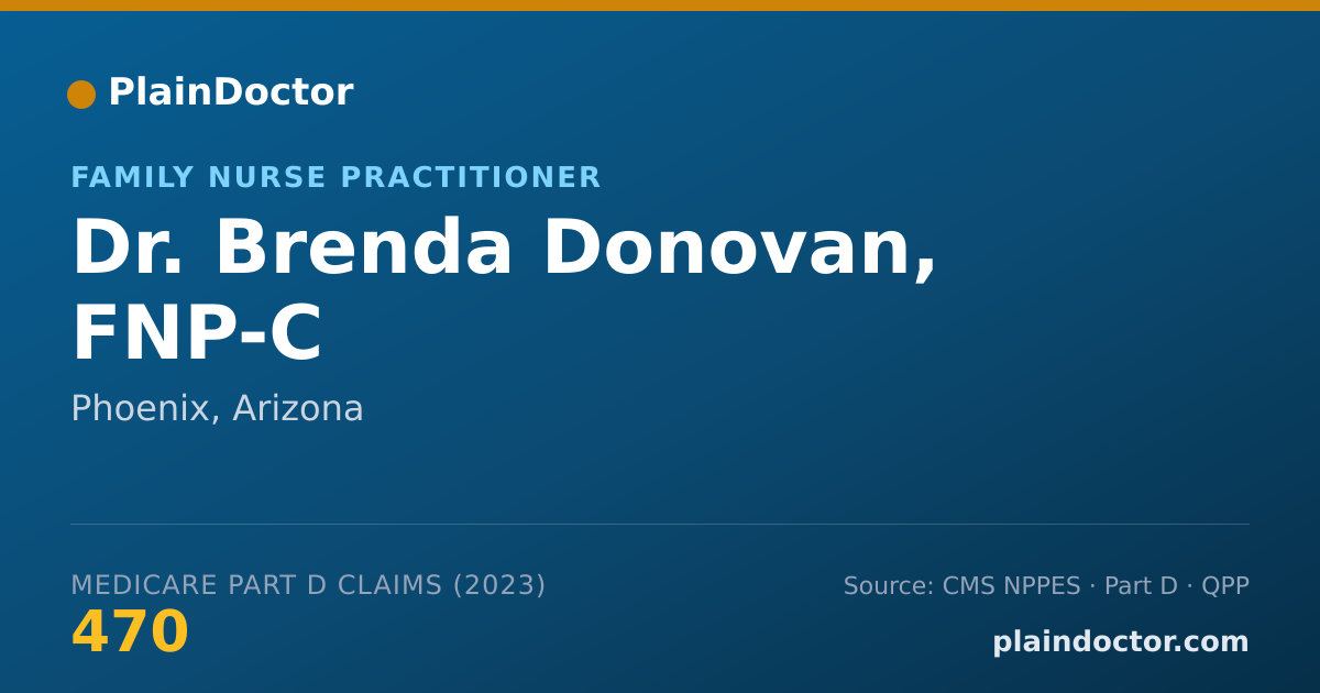 Shareable card for Brenda Donovan, FNP-C - Family Nurse Practitioner, Phoenix, AZ