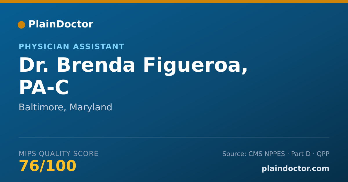Shareable card for Brenda Figueroa, PA-C - Physician Assistant, Baltimore, MD