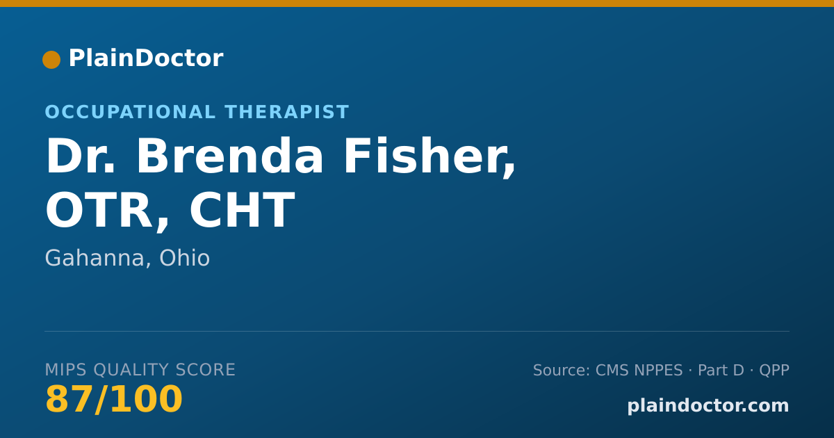 Shareable card for Brenda Fisher, OTR, CHT - Occupational Therapist, Gahanna, OH