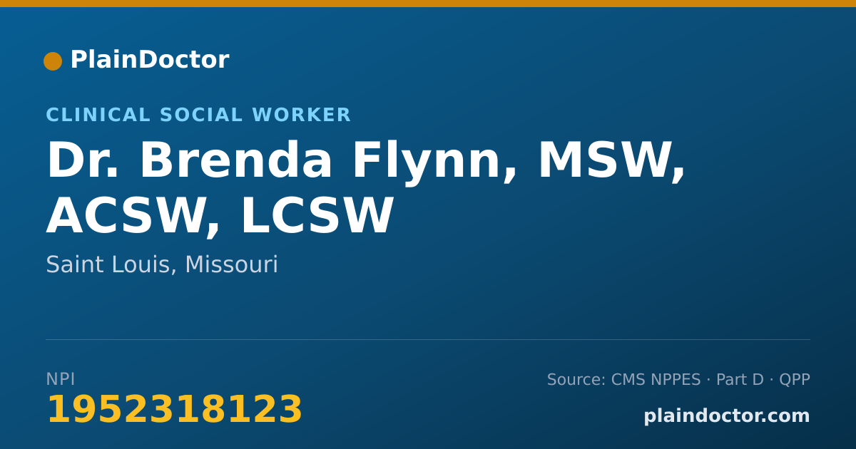 Shareable card for Brenda Flynn, MSW, ACSW, LCSW - Clinical Social Worker, Saint Louis, MO
