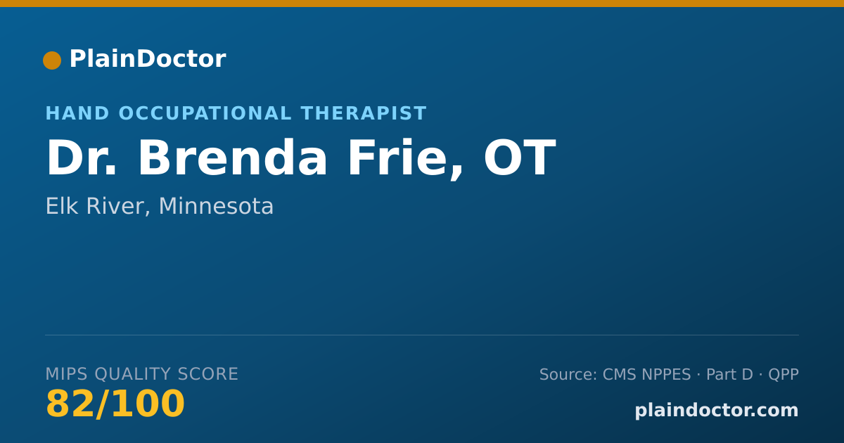 Shareable card for Brenda Frie, OT - Hand Occupational Therapist, Elk River, MN