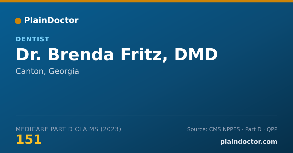 Shareable card for Brenda Fritz, DMD - Dentist, Canton, GA
