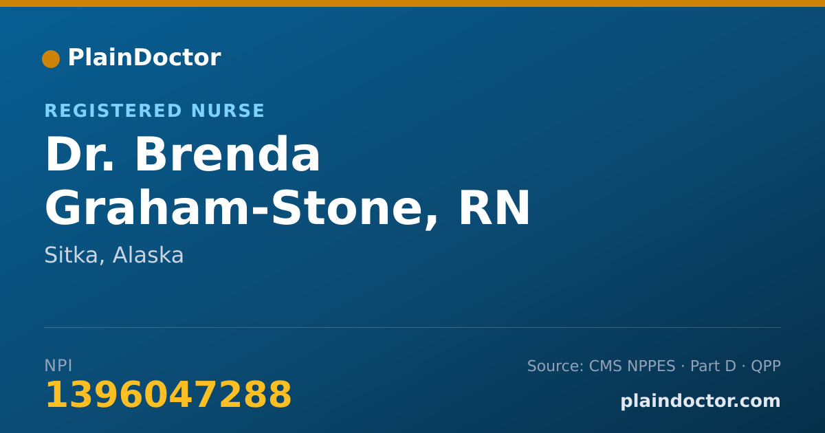 Shareable card for Brenda Graham-Stone, RN - Registered Nurse, Sitka, AK