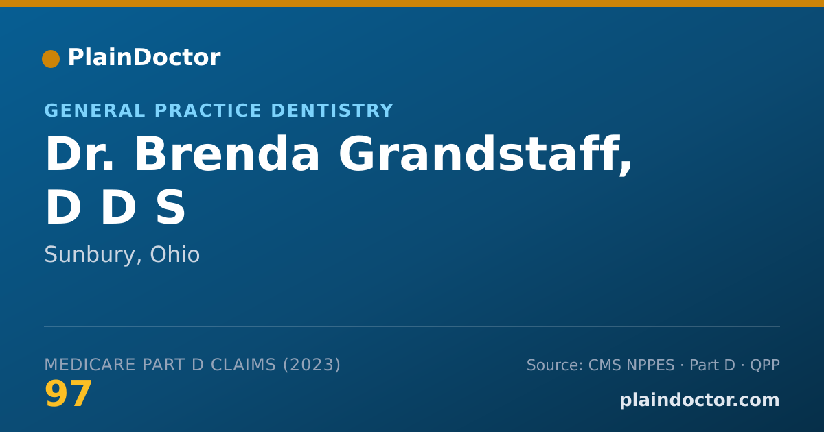 Shareable card for Brenda Grandstaff, D D S - General Practice Dentistry, Sunbury, OH