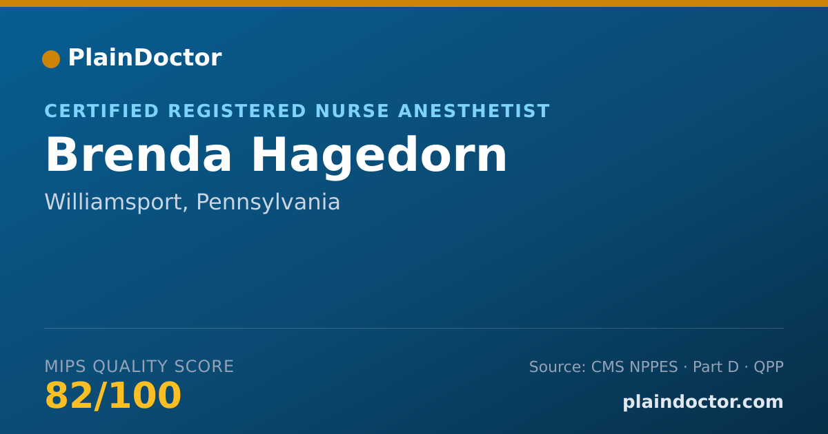 Shareable card for Brenda Hagedorn - Certified Registered Nurse Anesthetist, Williamsport, PA