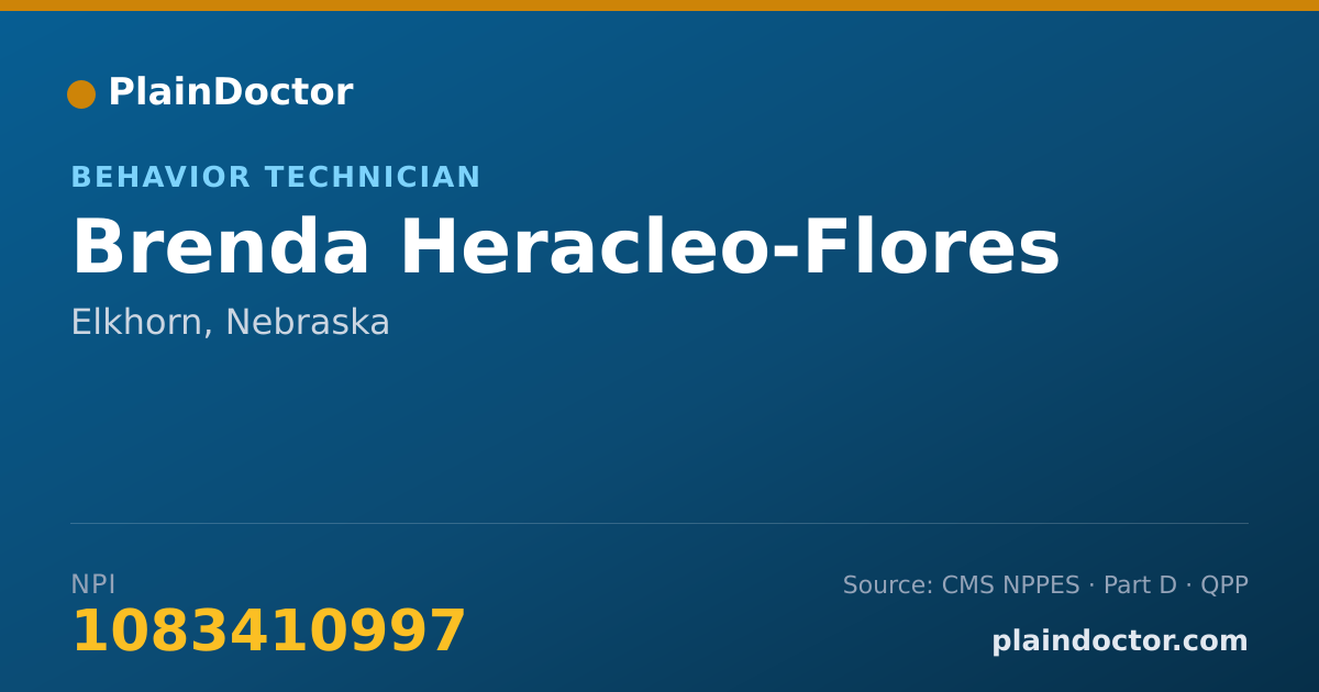 Shareable card for Brenda Heracleo-Flores - Behavior Technician, Elkhorn, NE