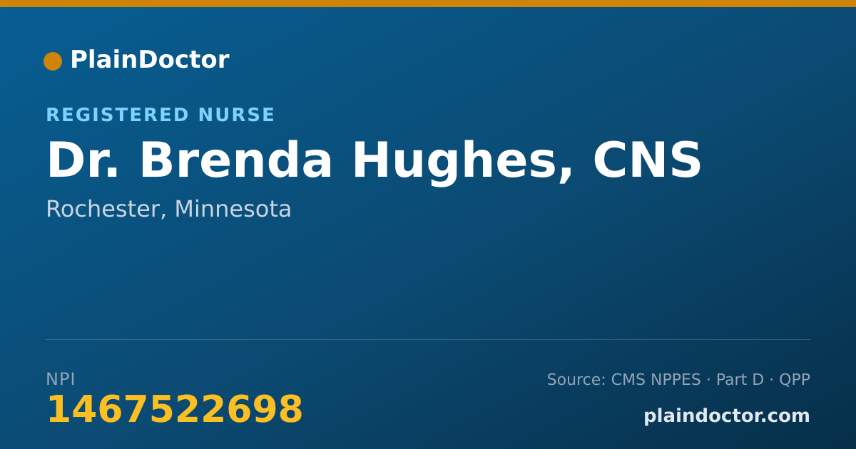 Shareable card for Brenda Hughes, CNS - Registered Nurse, Rochester, MN