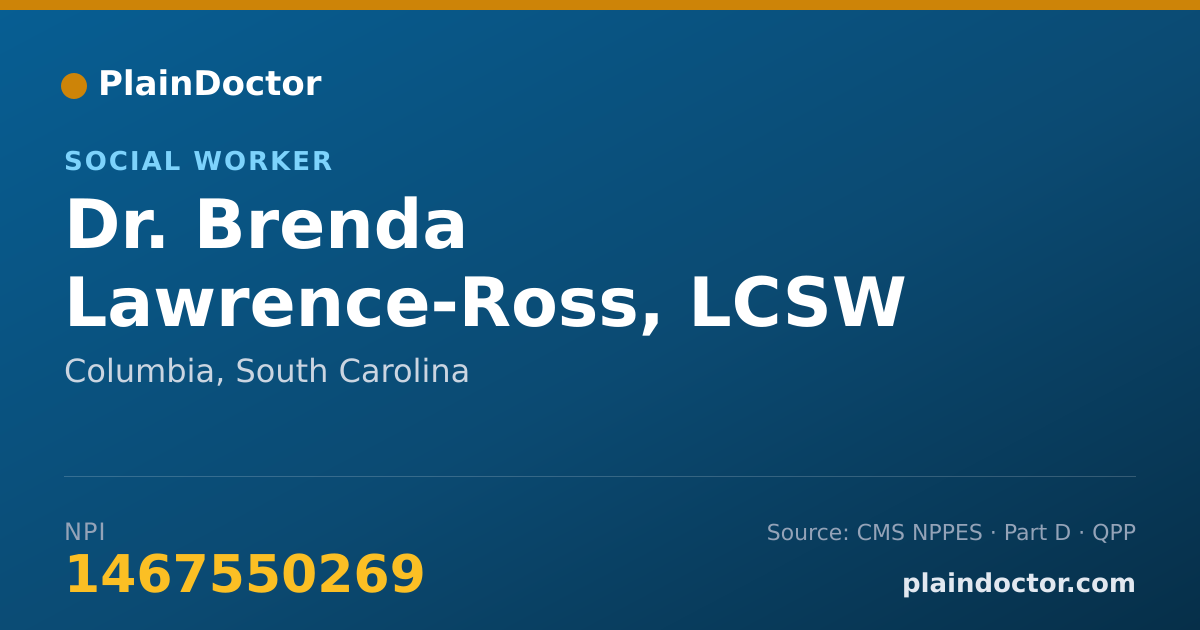 Shareable card for Brenda Lawrence-Ross, LCSW - Social Worker, Columbia, SC