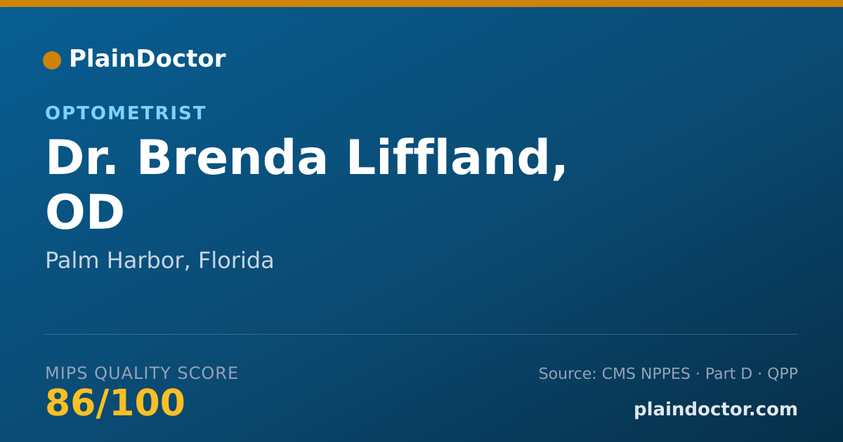 Shareable card for Brenda Liffland, OD - Optometrist, Palm Harbor, FL