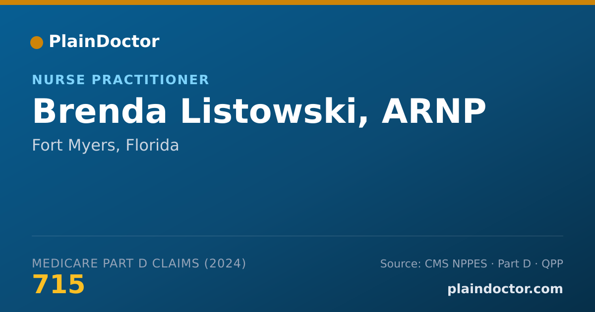 Shareable card for Brenda Listowski, ARNP - Nurse Practitioner, Fort Myers, FL