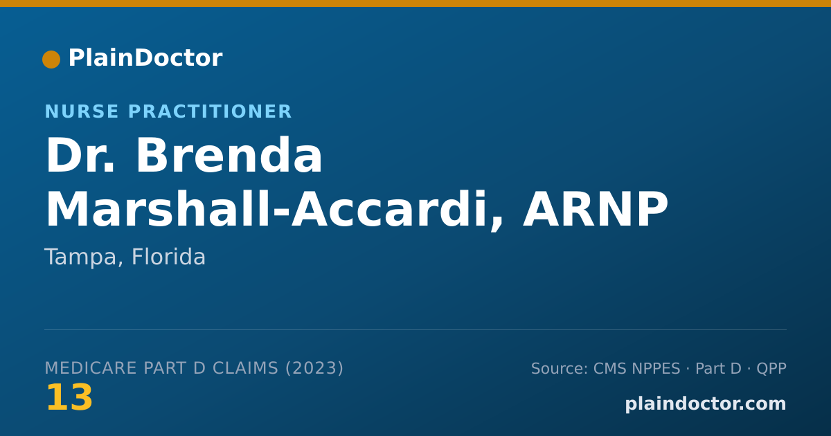 Shareable card for Brenda Marshall-Accardi, ARNP - Nurse Practitioner, Tampa, FL