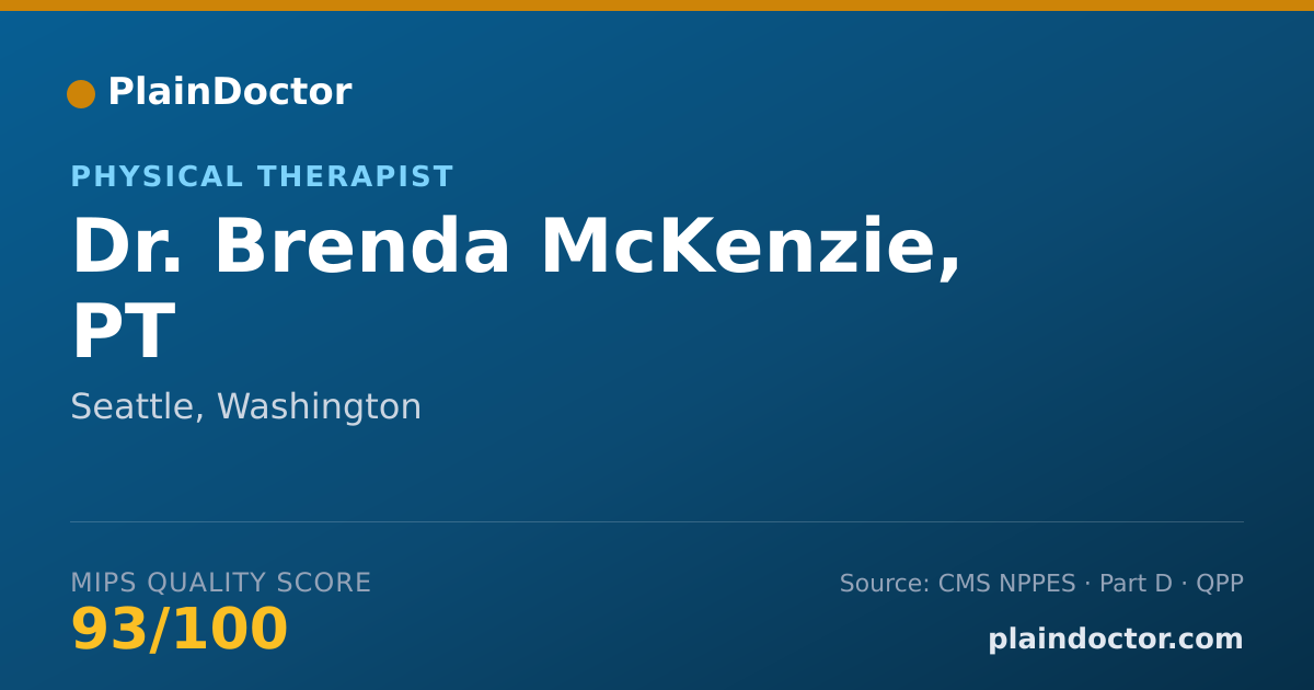 Shareable card for Brenda McKenzie, PT - Physical Therapist, Seattle, WA