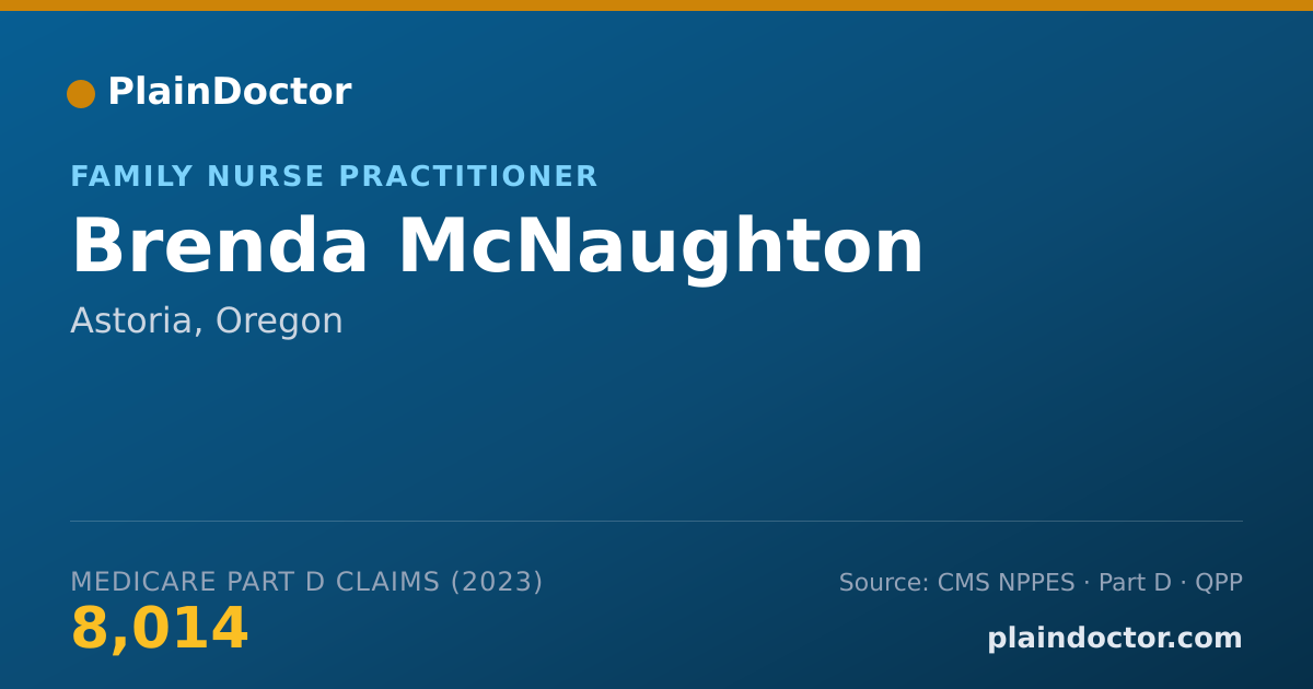 Shareable card for Brenda McNaughton - Family Nurse Practitioner, Astoria, OR