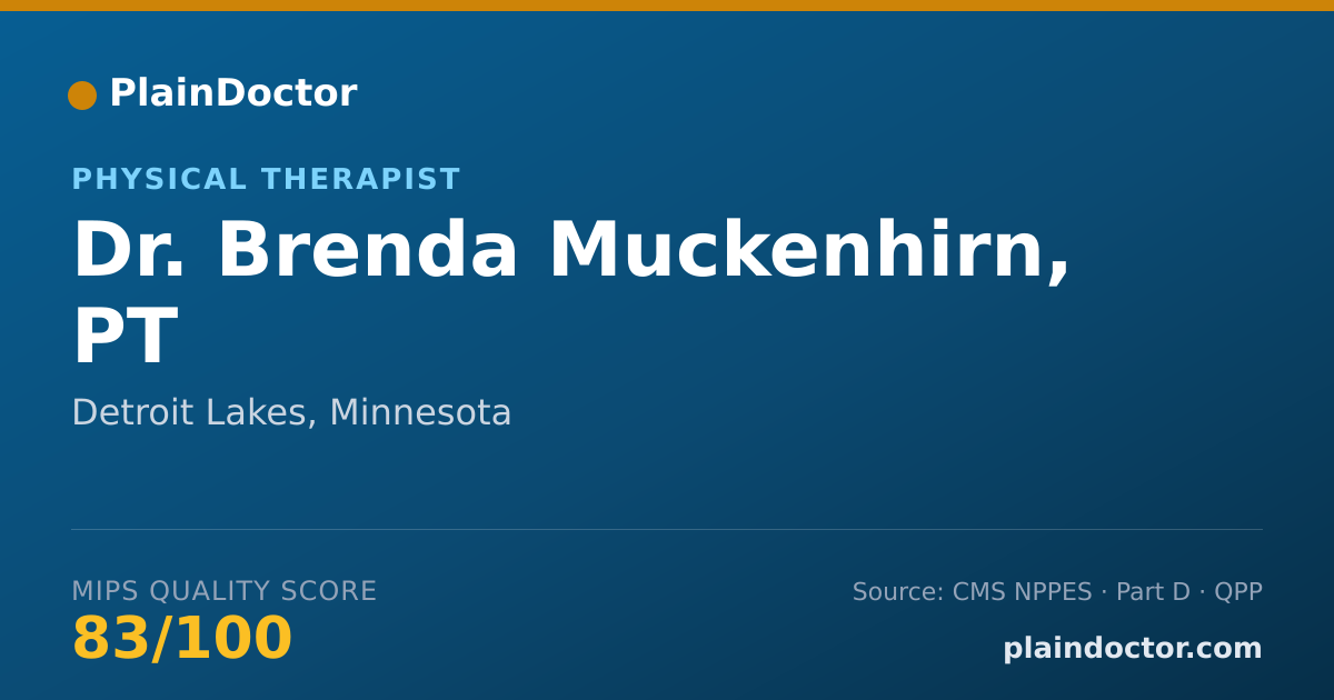 Shareable card for Brenda Muckenhirn, PT - Physical Therapist, Detroit Lakes, MN
