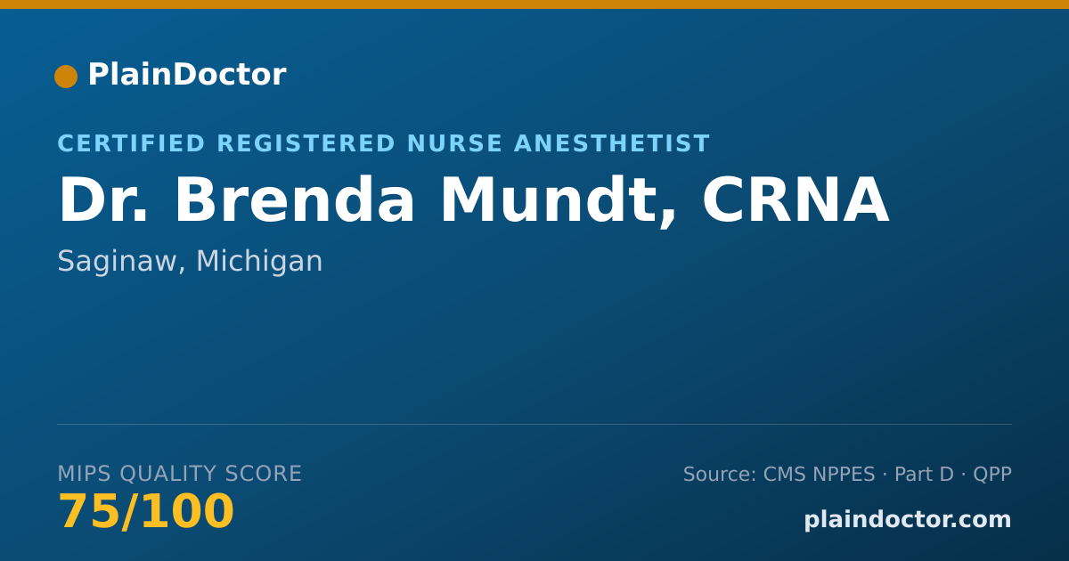 Shareable card for Brenda Mundt, CRNA - Certified Registered Nurse Anesthetist, Saginaw, MI